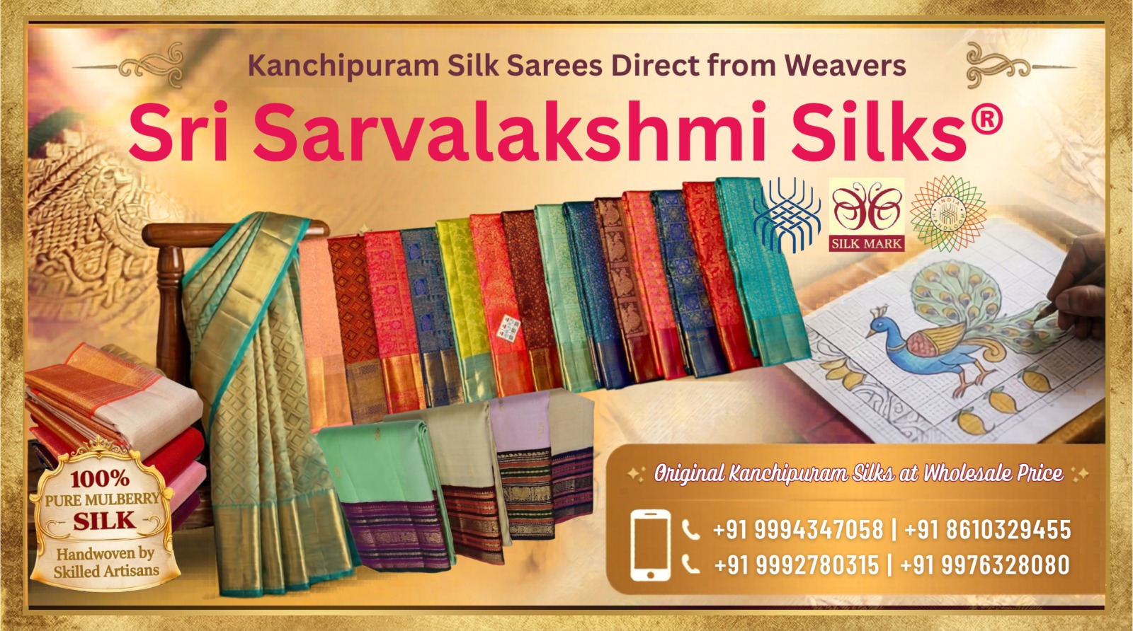 Sri Sarvalakshmi Silks TOP SILK SAREES WHOLESALERS AND MANUFACTURERS Wide Range of Collections with Unique, Outstanding and Quality designs